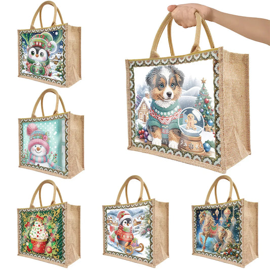 Diamond Painting Tasche mit Weihnachtsmotiv