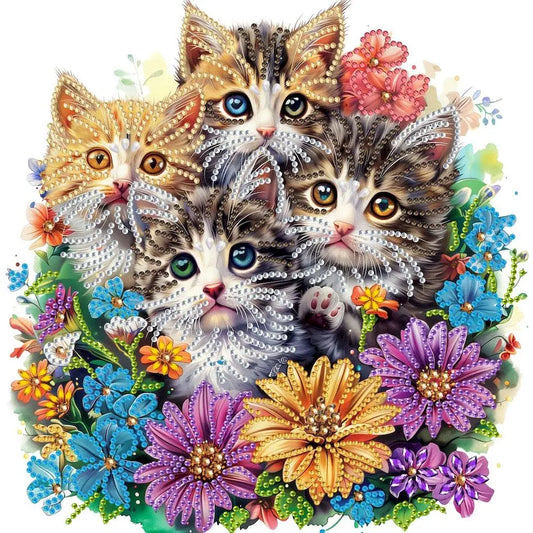Katzenstrauß Diamond Painting Set