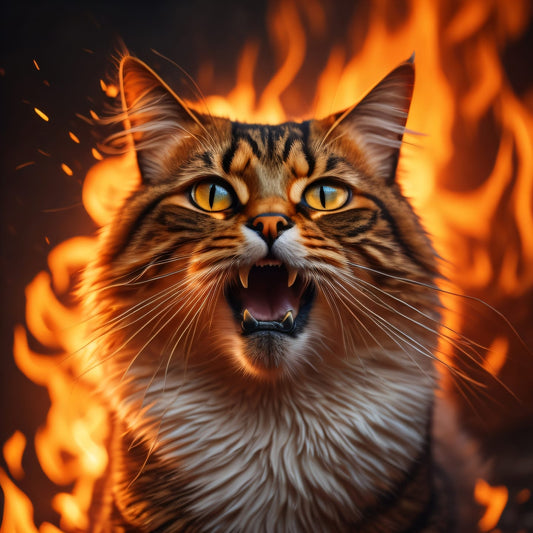 Brüllende Katze als Diamond Painting Set