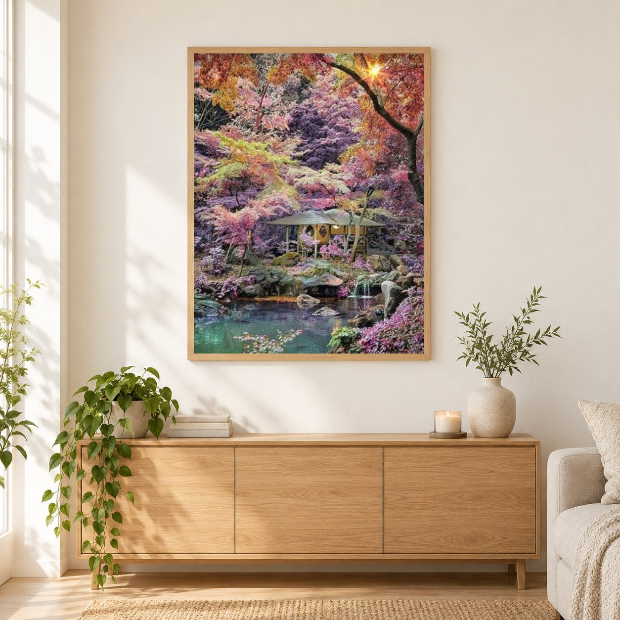 Anfang Dezember im japan als gerahmtes Diamond Painting im Wohnzimmer