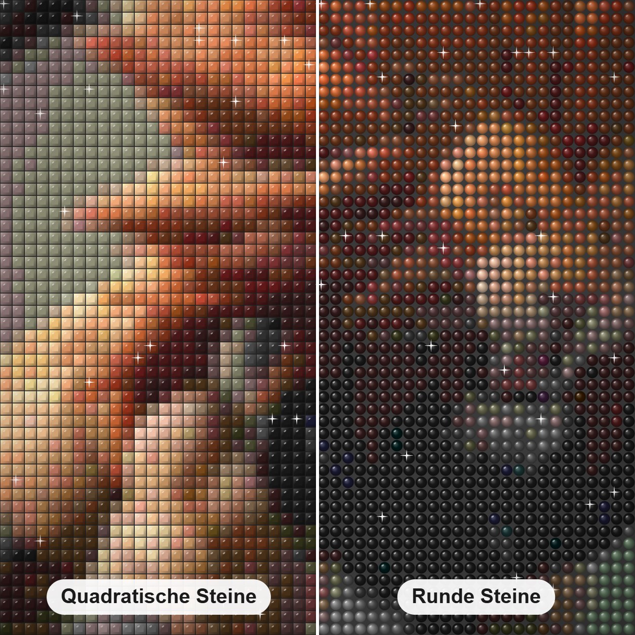 Der wilde Zorn des Anime-Löwen Diamond Painting Nahaufnahme mit quadratischen und runden Steinen