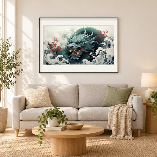 Bist du bereit, mir gegenüberzutreten? als gerahmtes Diamond Painting im Wohnzimmer