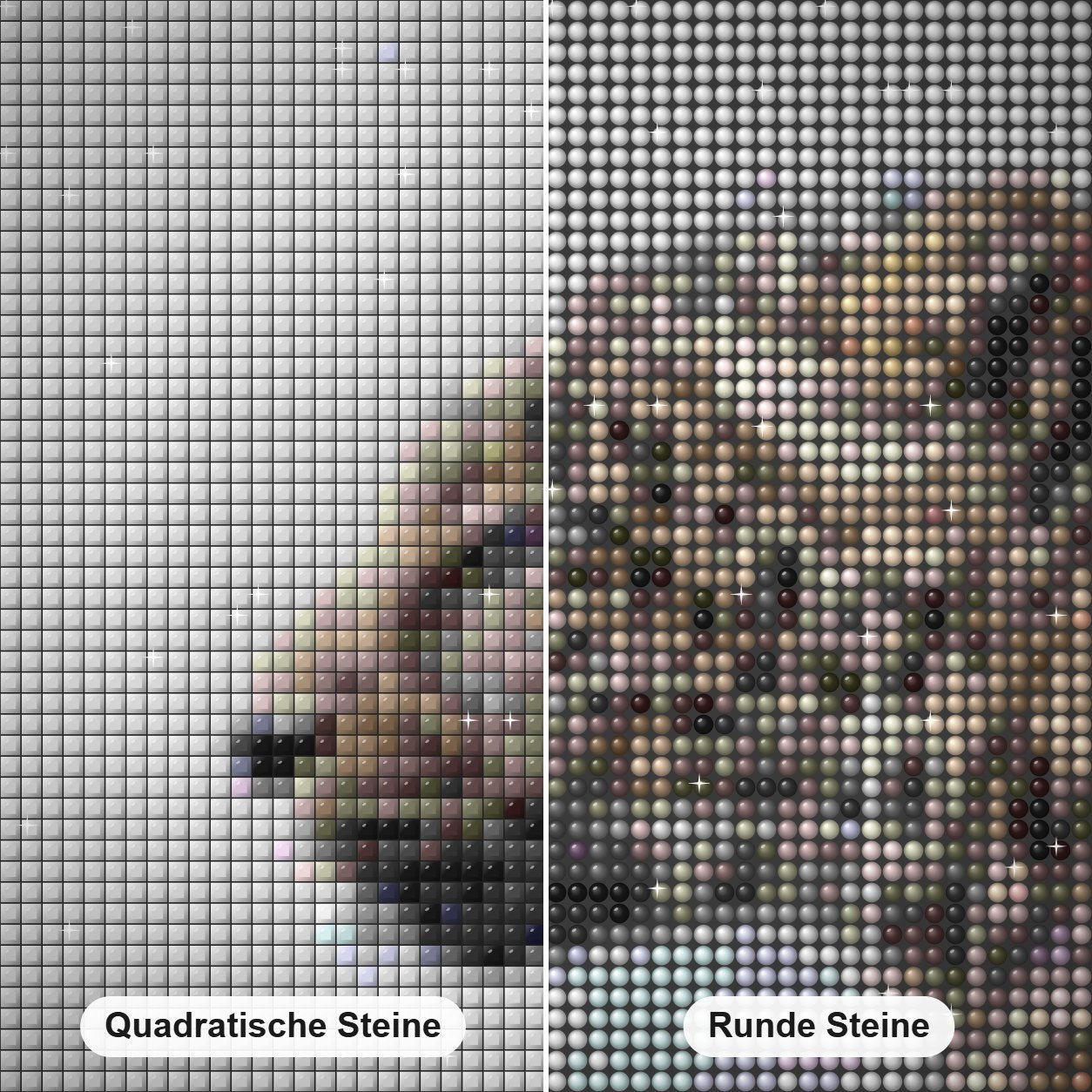 Atemberaubende Jaguar Diamond Painting Nahaufnahme mit quadratischen und runden Steinen