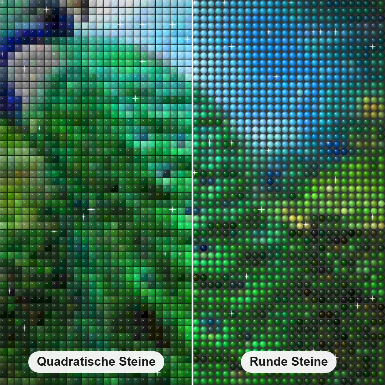 Atemberaubende Pfau Diamond Painting Nahaufnahme mit quadratischen und runden Steinen