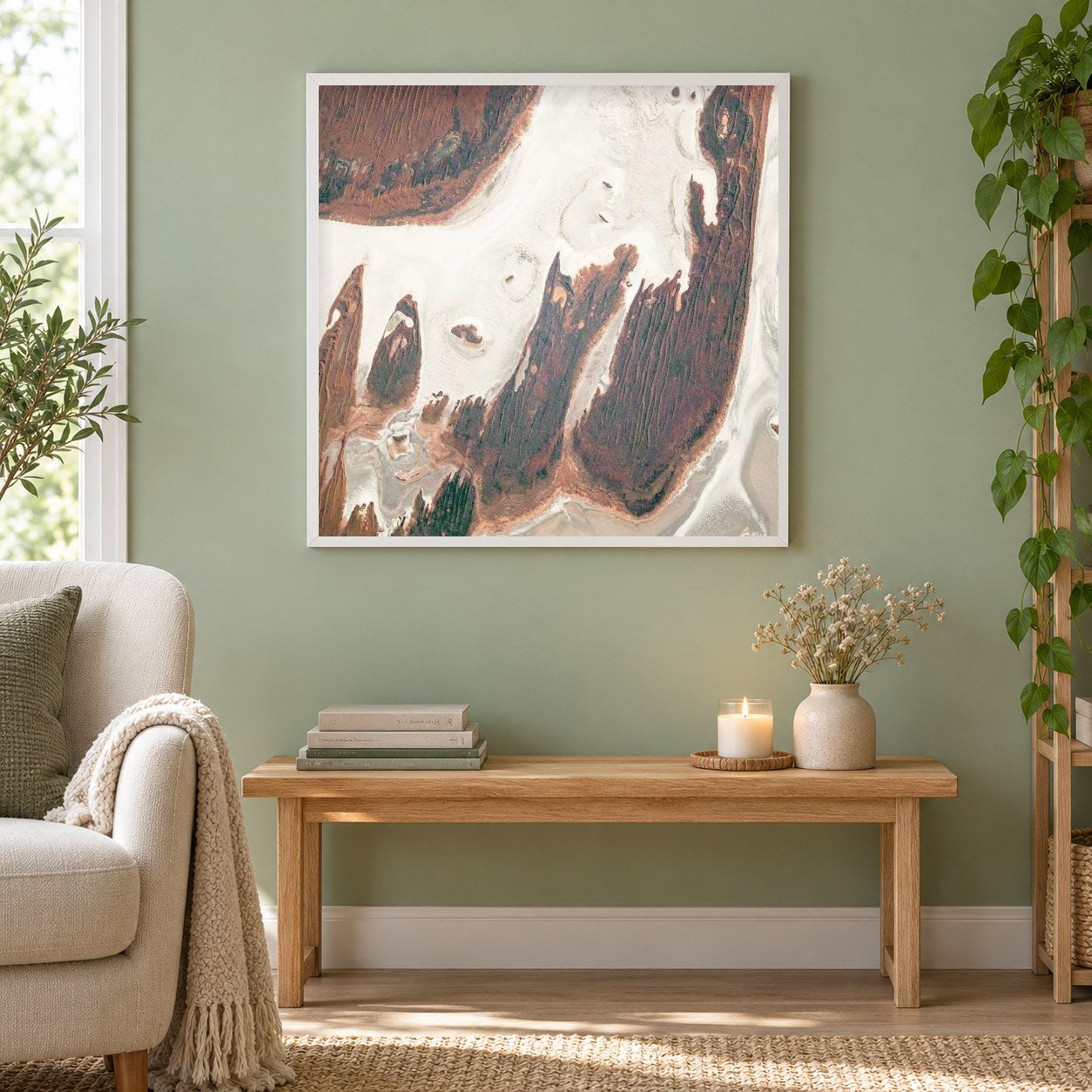Australiens große Sandwüste als gerahmtes Diamond Painting im Wohnzimmer