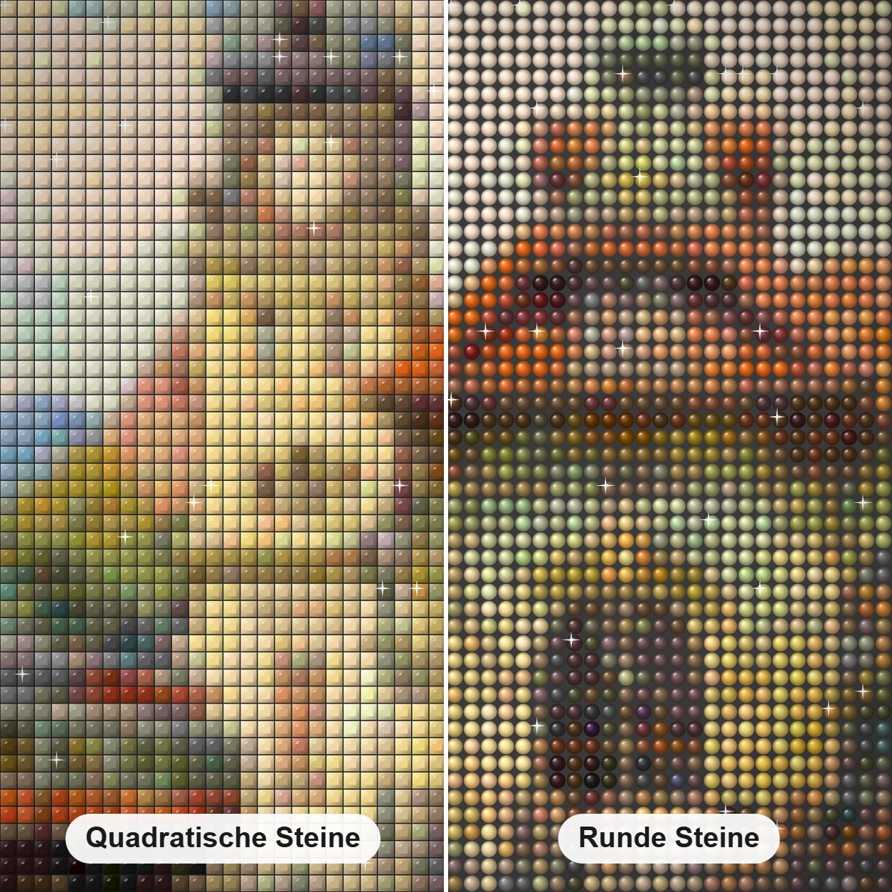 Geschäftiger Tag an der Clock Tower Station Diamond Painting Nahaufnahme mit quadratischen und runden Steinen