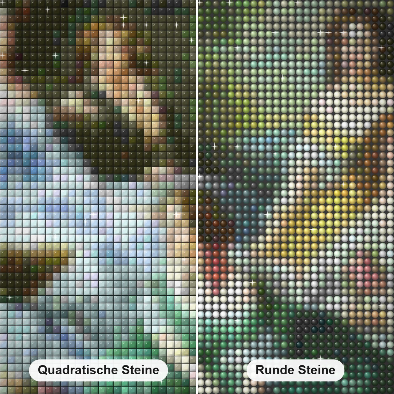 Die Kaiserin Eugé nie Umgeben von ihren Damen Diamond Painting Nahaufnahme mit quadratischen und runden Steinen
