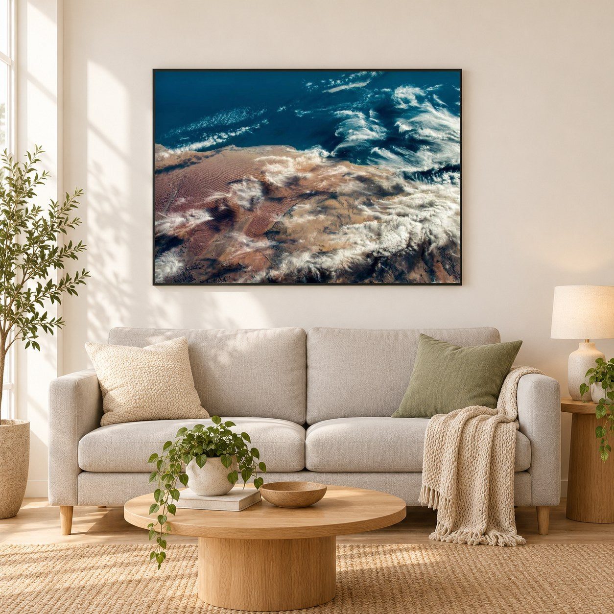 Die Kreativität von Mutter Natur als gerahmtes Diamond Painting im Wohnzimmer