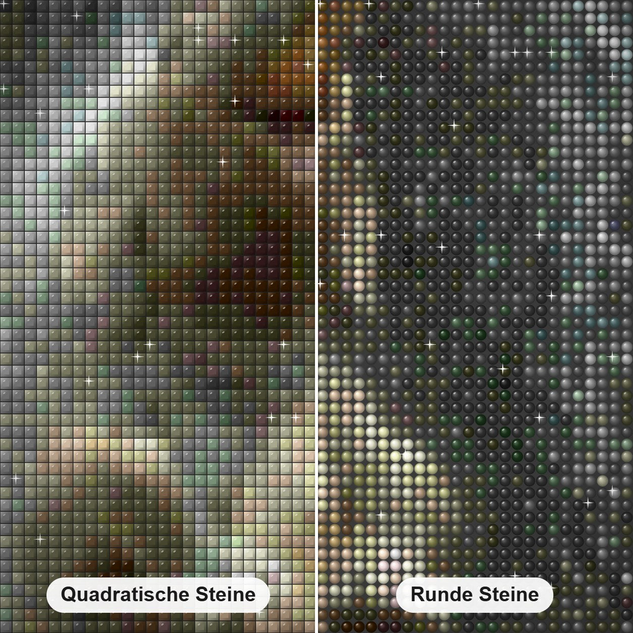 Elefantenbaby, das im Wasser spielt Diamond Painting Nahaufnahme mit quadratischen und runden Steinen