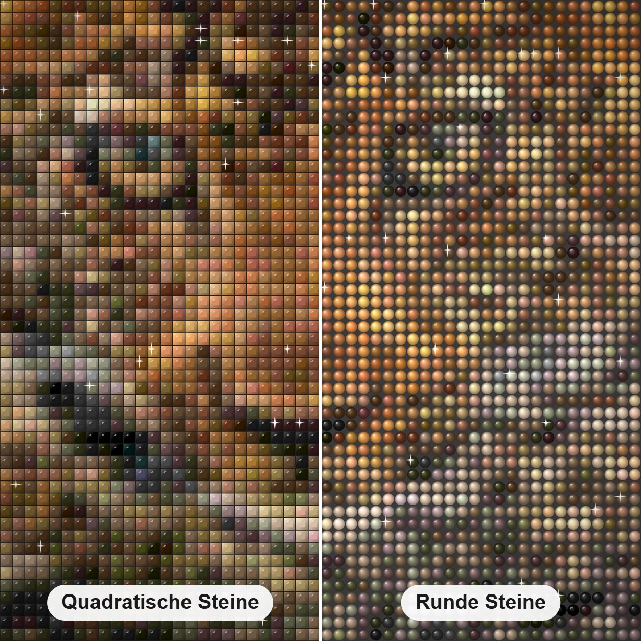 Entzückendes Leopardenjunges Diamond Painting Nahaufnahme mit quadratischen und runden Steinen