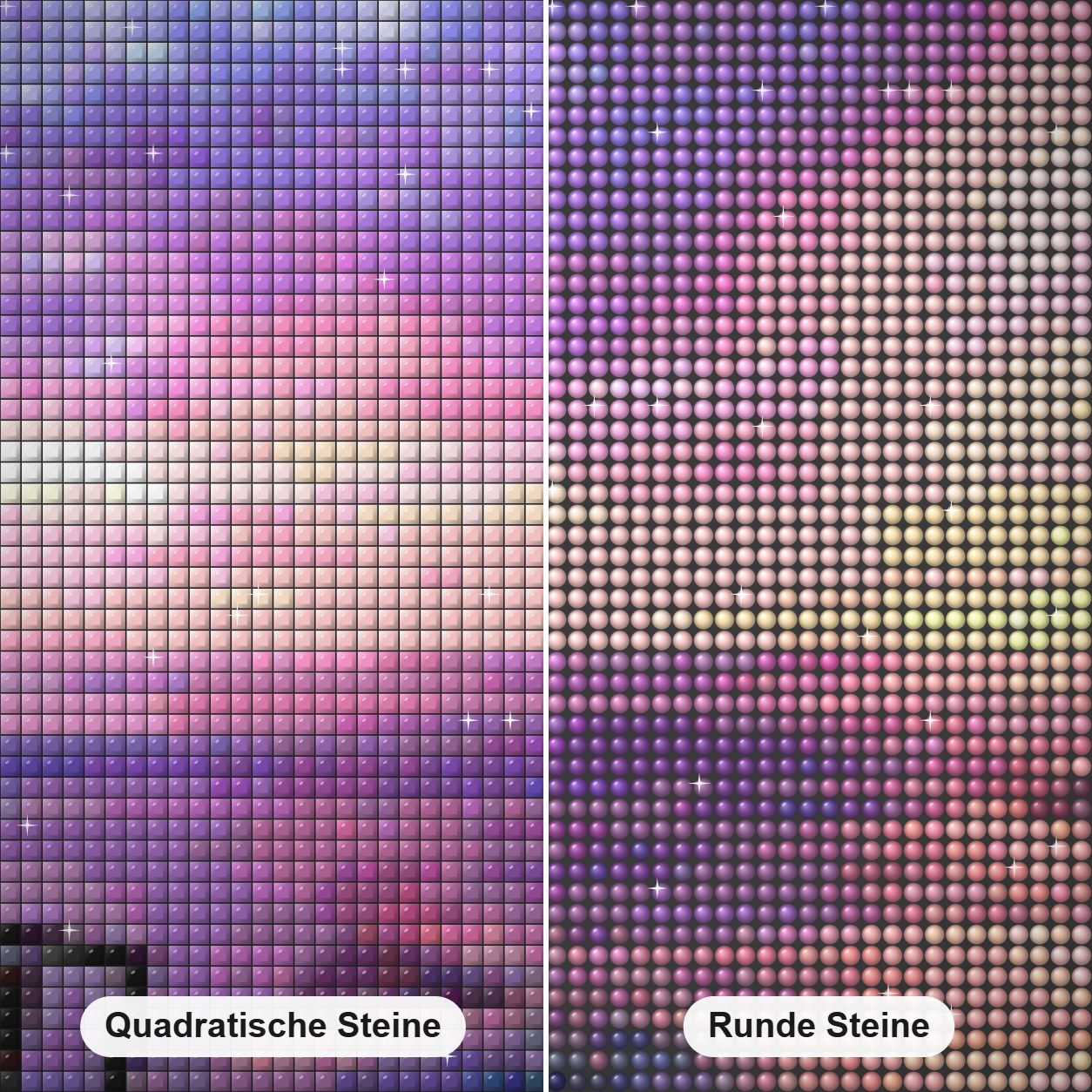 Schöner Himmel und ruhiges Meer - Kunst des Denise Dundon Diamond Painting Nahaufnahme mit quadratischen und runden Steinen