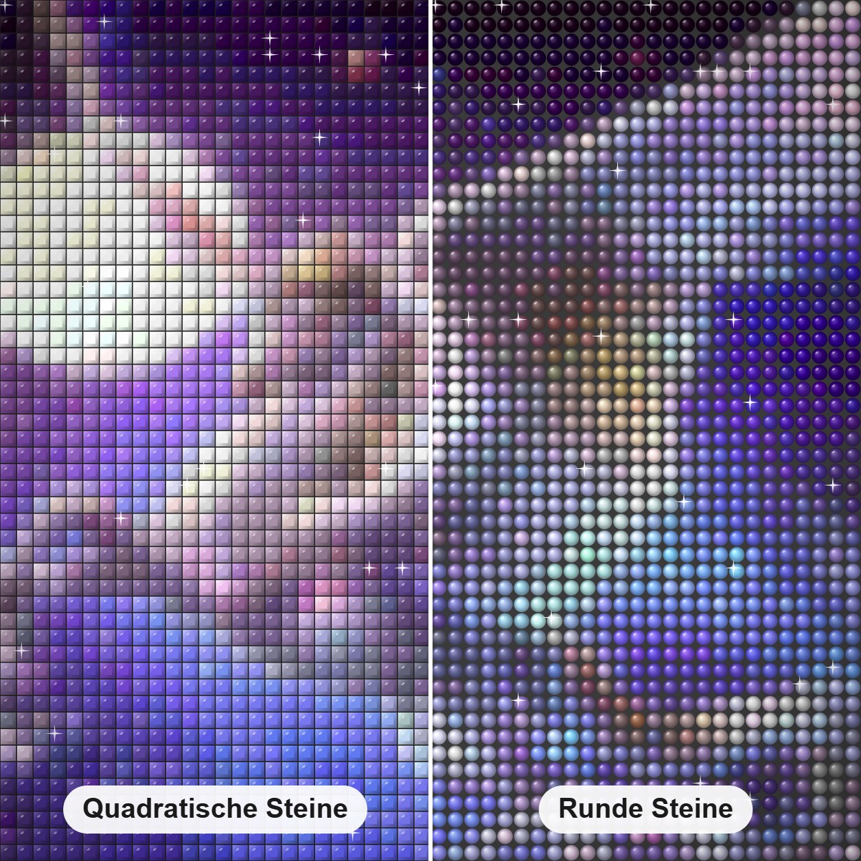Fantasie pferd Fliegende Diamond Painting Nahaufnahme mit quadratischen und runden Steinen