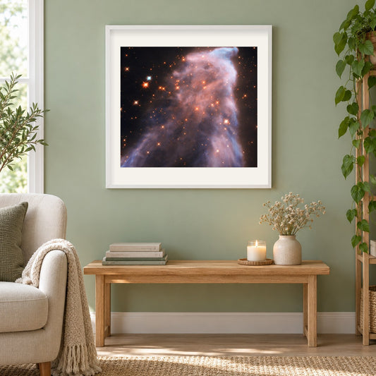 Geist von Cassiopeia als gerahmtes Diamond Painting im Wohnzimmer