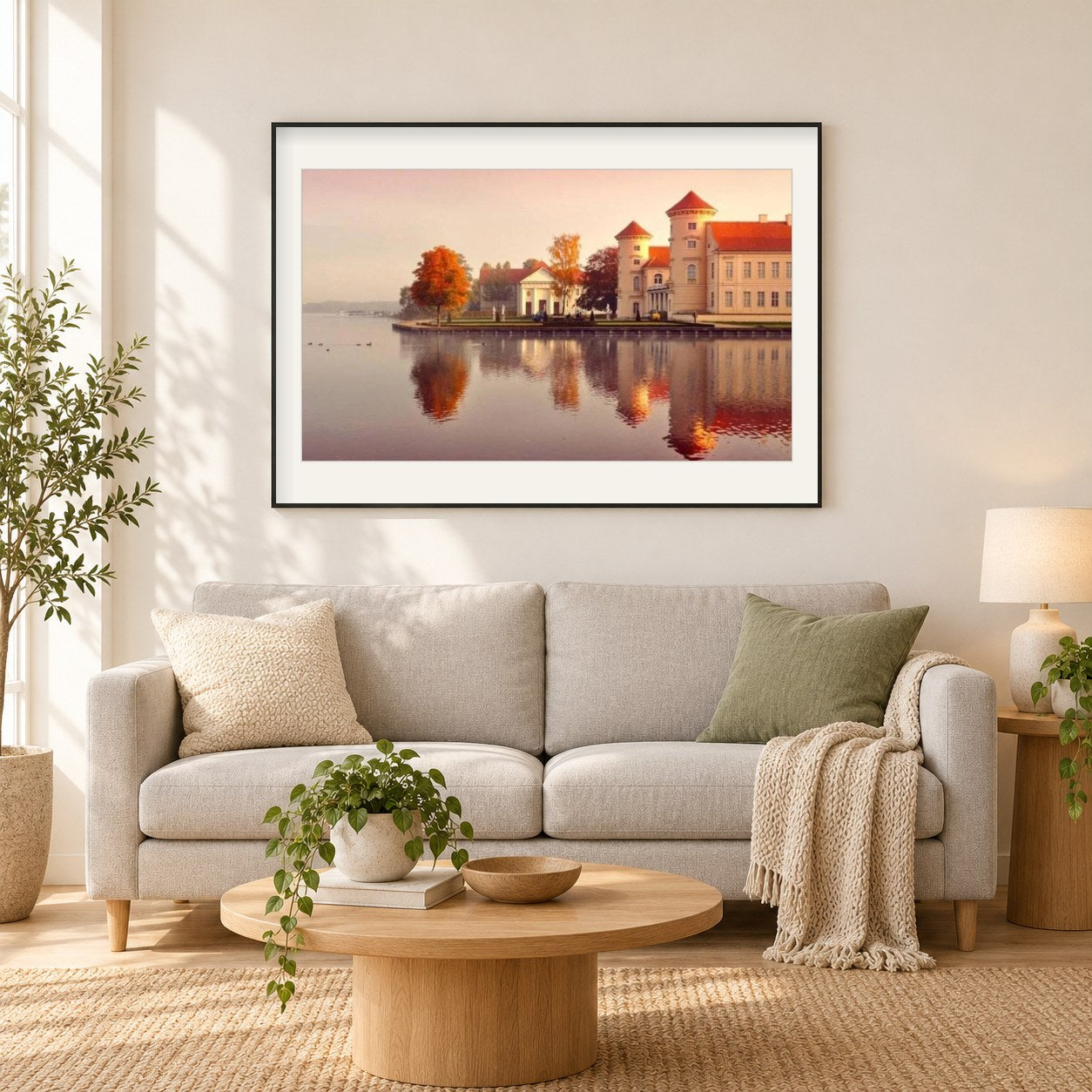 Herbst in Deutschland als gerahmtes Diamond Painting im Wohnzimmer