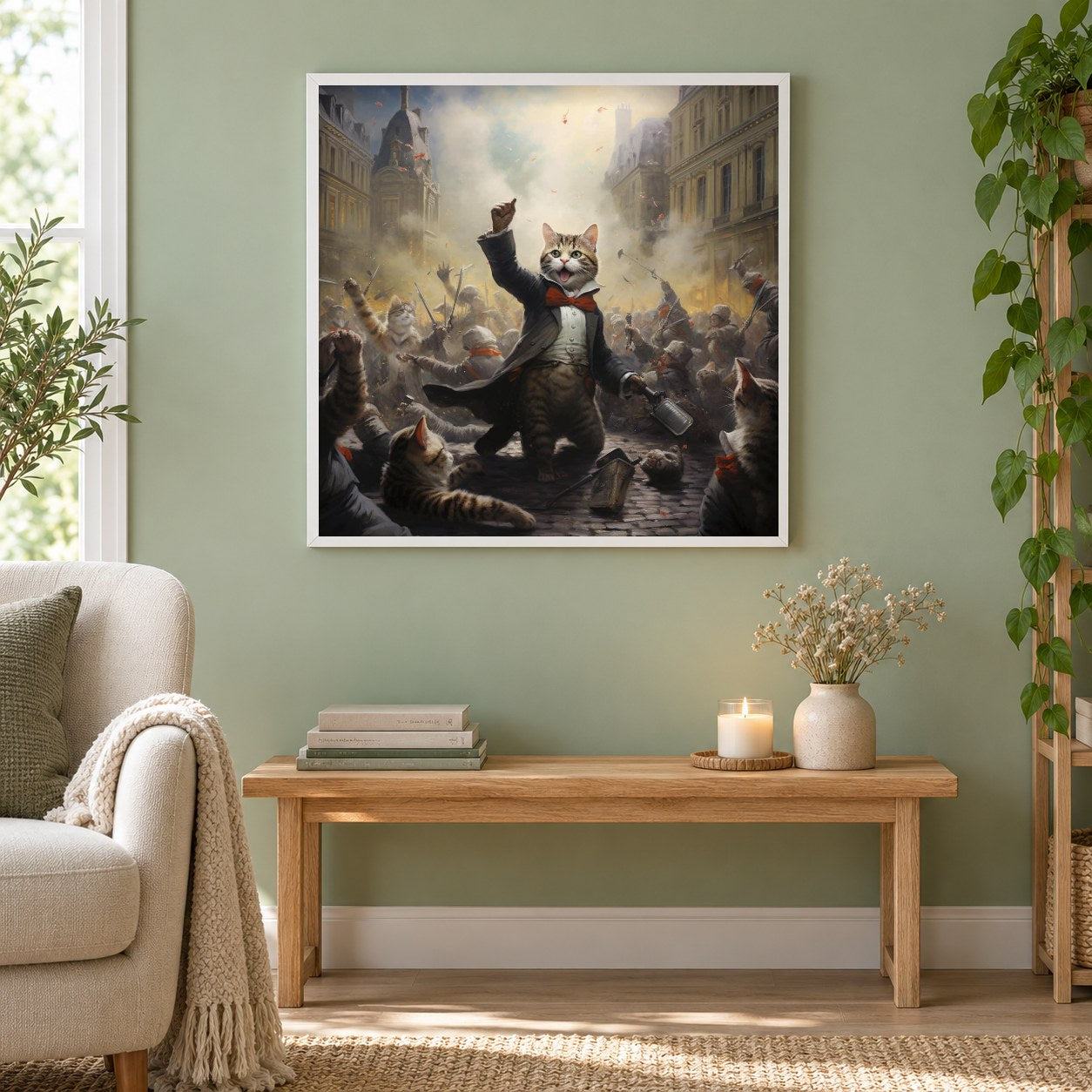 Ich bin der beste als gerahmtes Diamond Painting im Wohnzimmer
