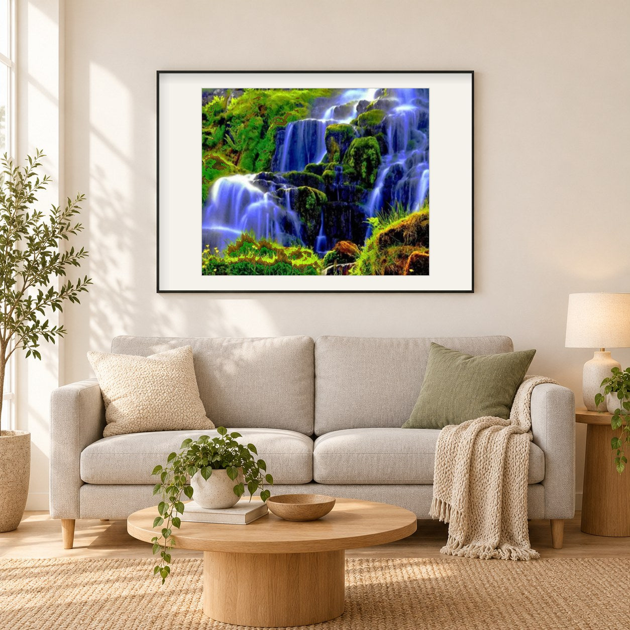 Insel Skye - Insel in Schottland als gerahmtes Diamond Painting im Wohnzimmer