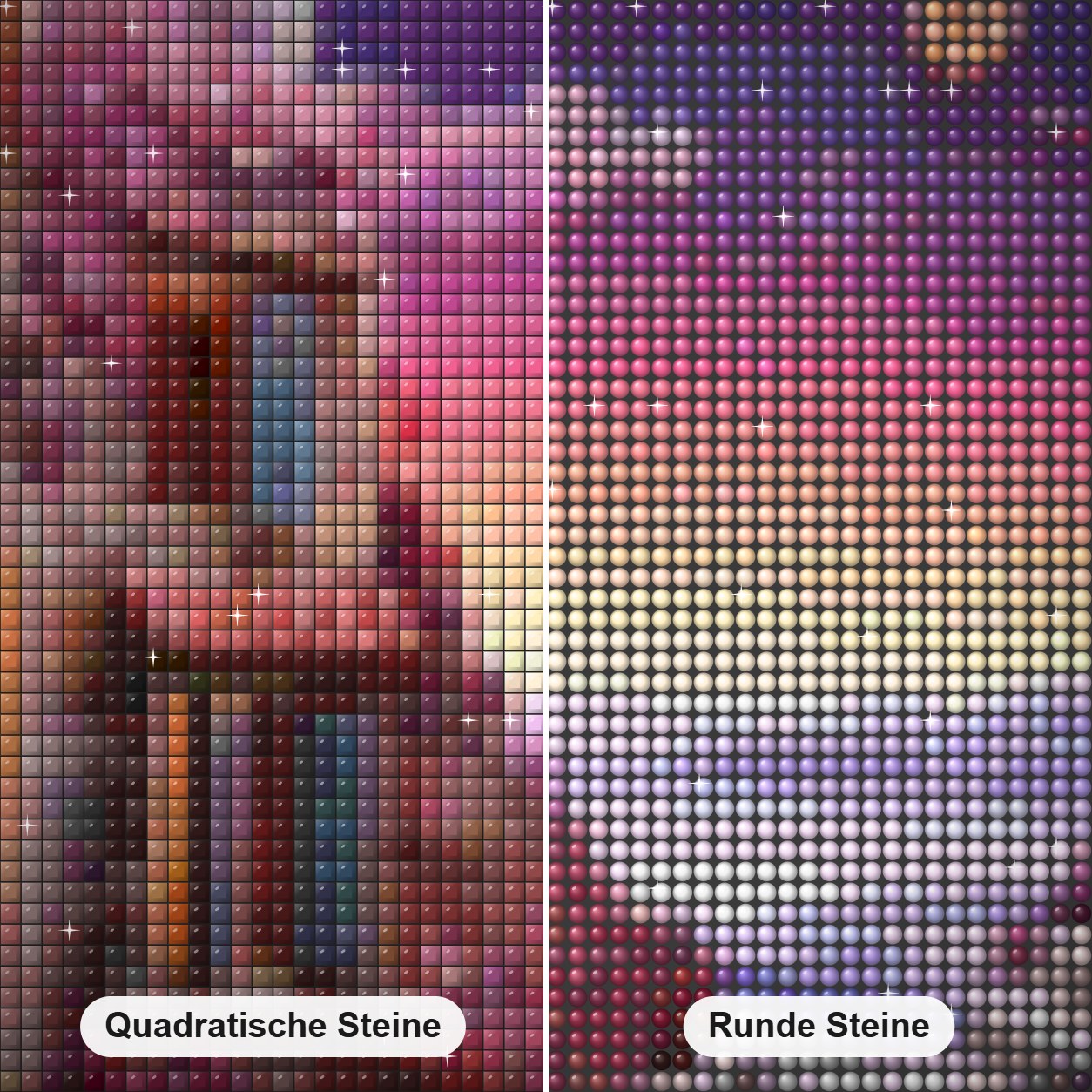 Es ist Zeit für die Morgenbrise Diamond Painting Nahaufnahme mit quadratischen und runden Steinen