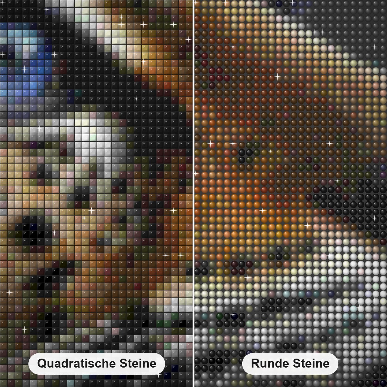 Jaguarjunges mit blauen Augen Diamond Painting Nahaufnahme mit quadratischen und runden Steinen