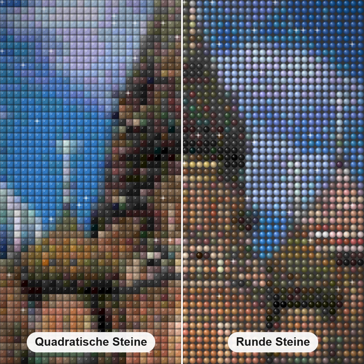 Kathedrale in Moskau, Russland Diamond Painting Nahaufnahme mit quadratischen und runden Steinen