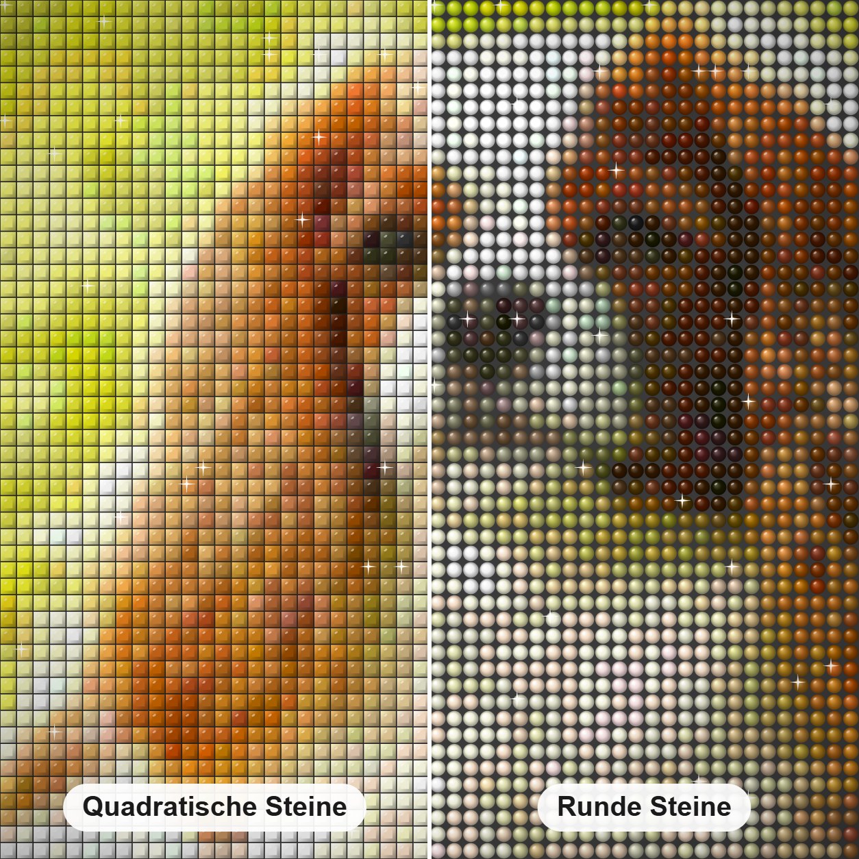 Kavalier König Charles Spaniel Welpe Diamond Painting Nahaufnahme mit quadratischen und runden Steinen