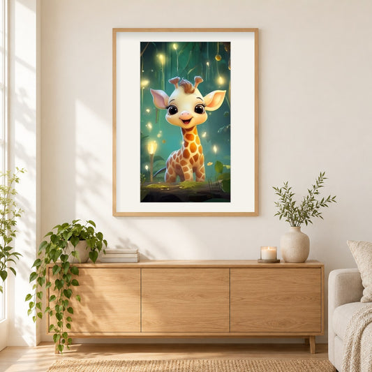Das spielerische Abenteuer der Kleinen als gerahmtes Diamond Painting im Wohnzimmer
