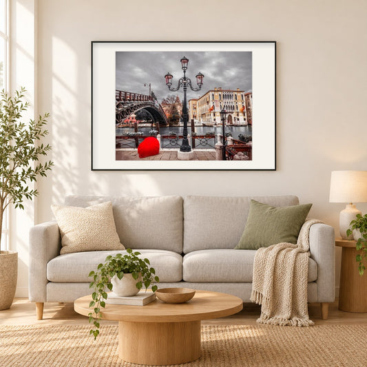 Markusplatz als gerahmtes Diamond Painting im Wohnzimmer