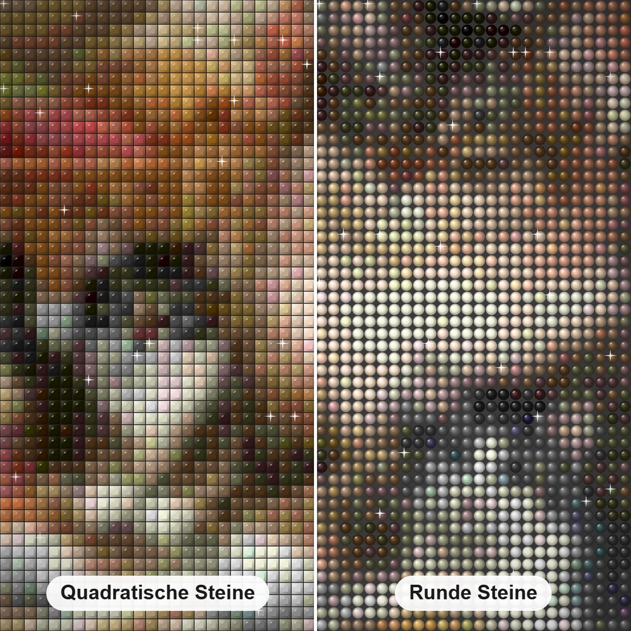 Mutter Katze & Baby Kätzchen Diamond Painting Nahaufnahme mit quadratischen und runden Steinen