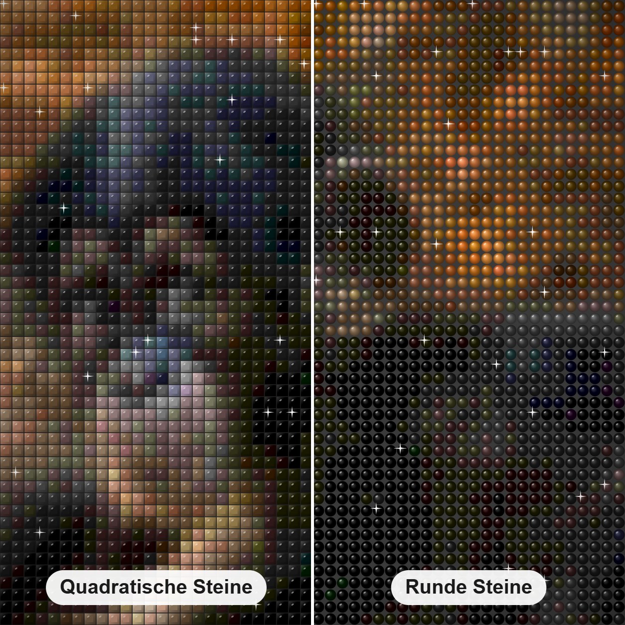 Netter Baby-Affe Diamond Painting Nahaufnahme mit quadratischen und runden Steinen