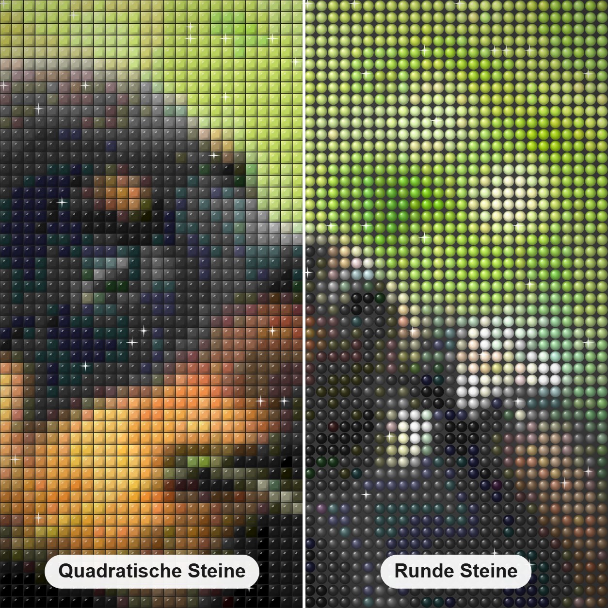 Netter Rottweiler Welpe Diamond Painting Nahaufnahme mit quadratischen und runden Steinen