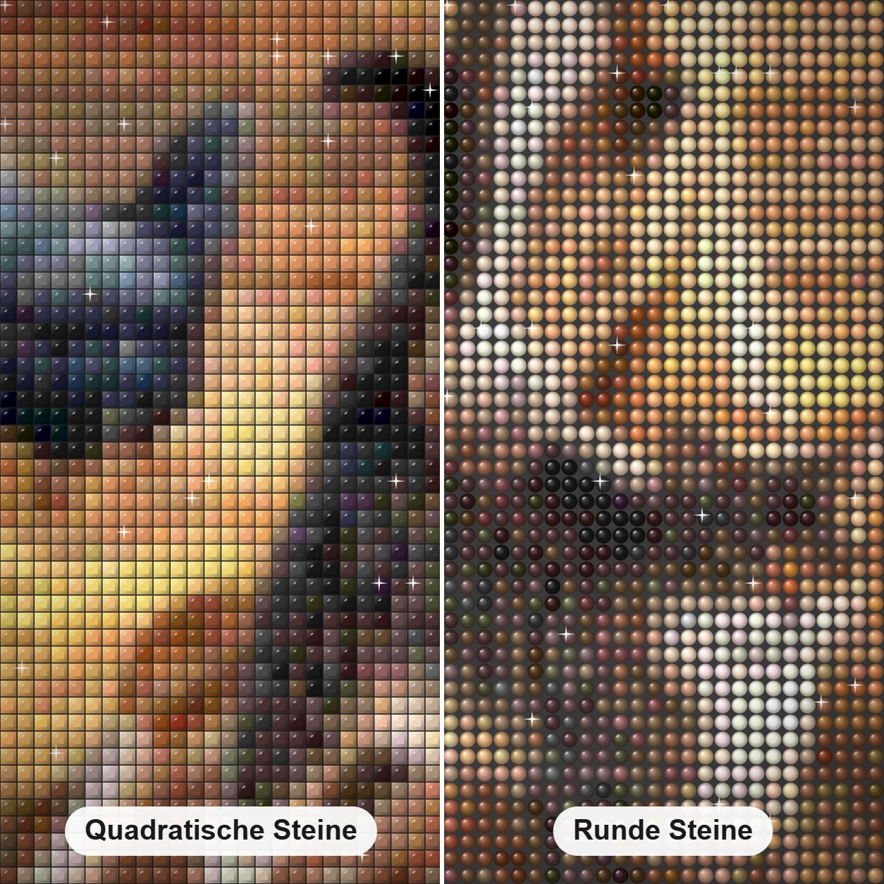 Nettes Pferd Baby & Kätzchen Diamond Painting Nahaufnahme mit quadratischen und runden Steinen