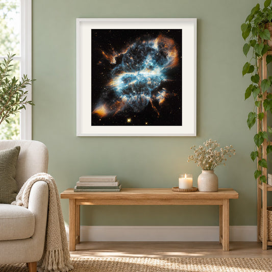 Planetary Nebula NGC 5189 als gerahmtes Diamond Painting im Wohnzimmer