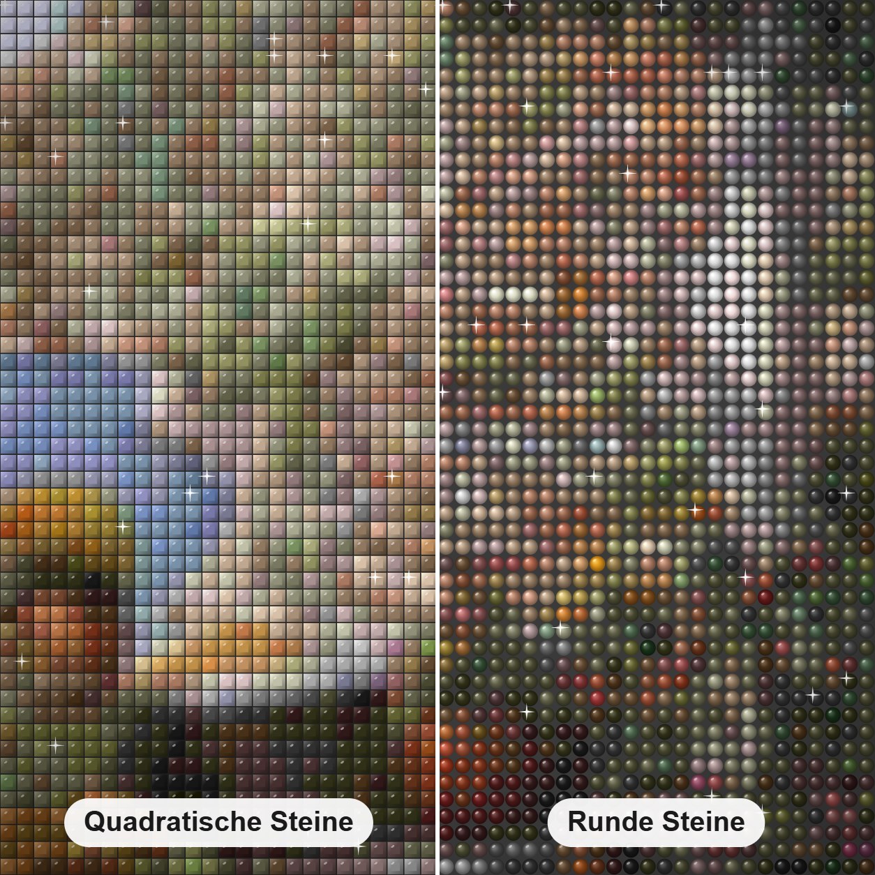 Positano von einer schönen Terrasse - Kunst des Guido Borelli Diamond Painting Nahaufnahme mit quadratischen und runden Steinen