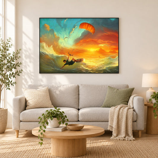 Rhads Herren der Winde als gerahmtes Diamond Painting im Wohnzimmer