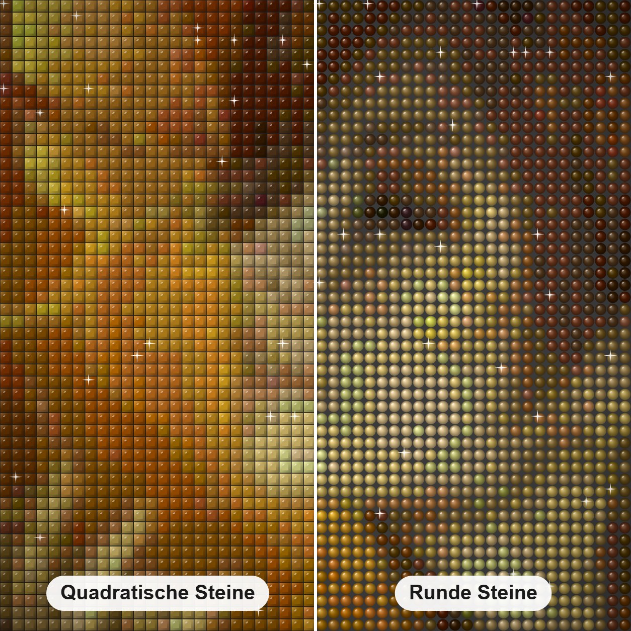 Schmetterlingsmädchen Diamond Painting Nahaufnahme mit quadratischen und runden Steinen