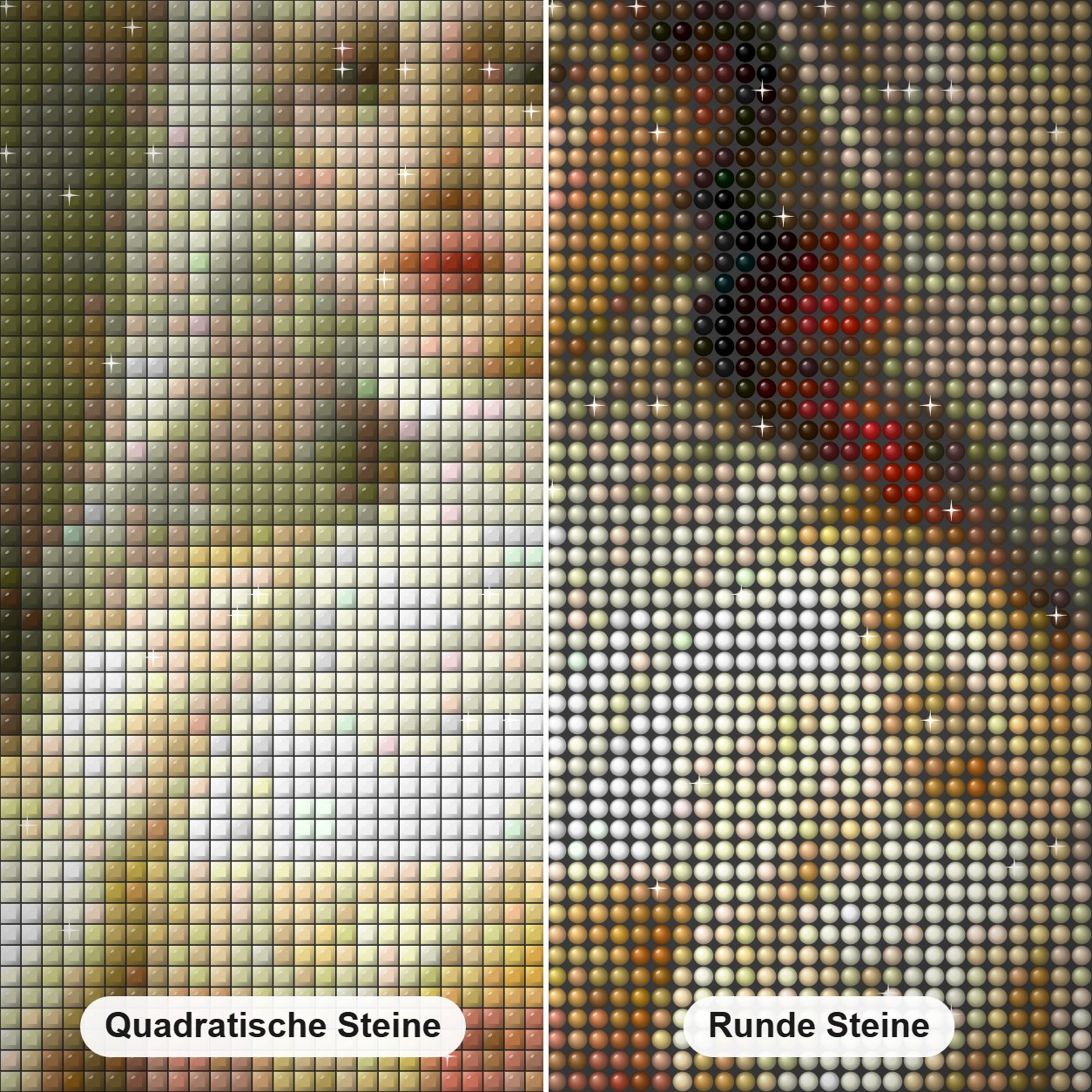 Schöne Frauen - Vladislav Nagornov Diamond Painting Nahaufnahme mit quadratischen und runden Steinen