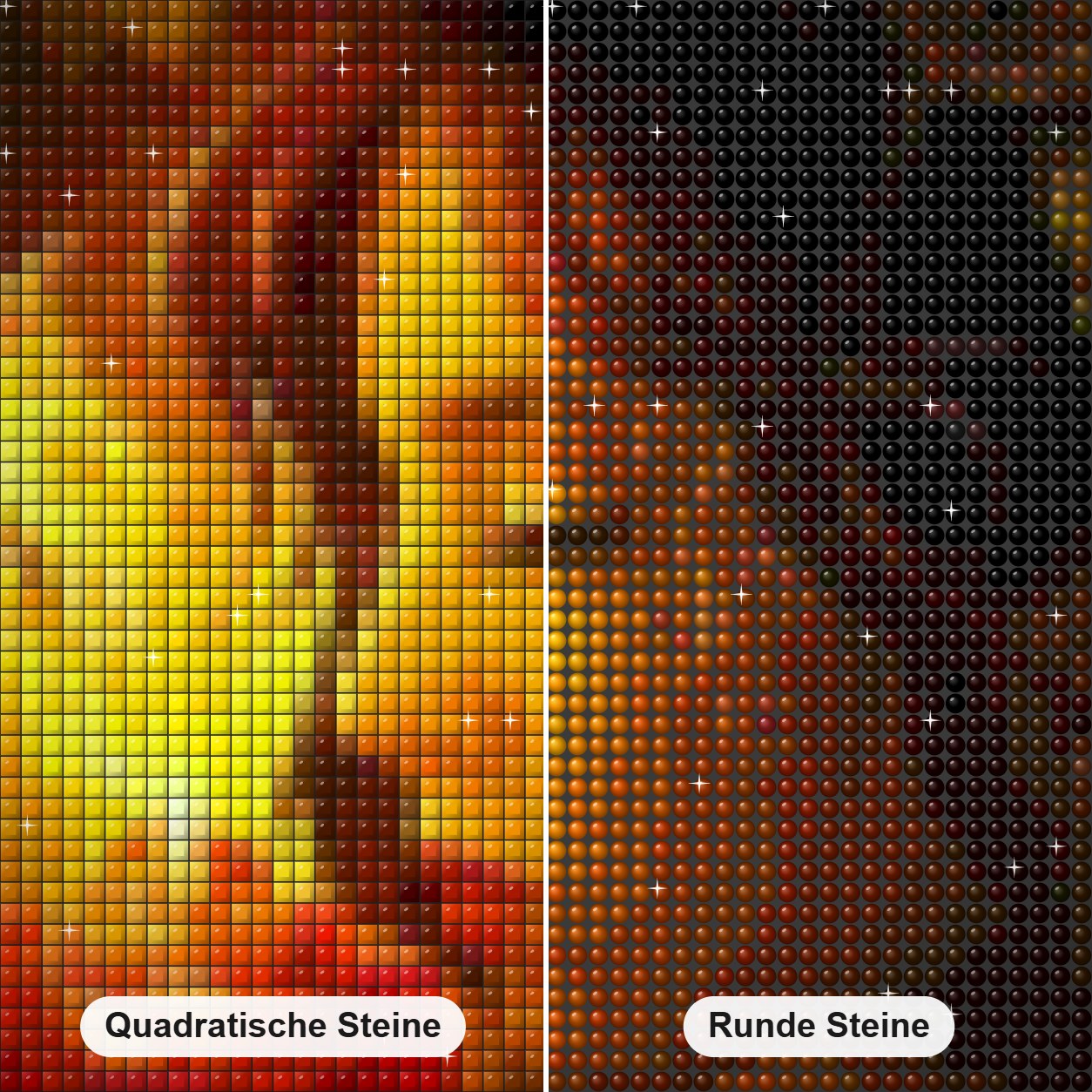 Schönes Mädchen & goldener Schmetterling Diamond Painting Nahaufnahme mit quadratischen und runden Steinen