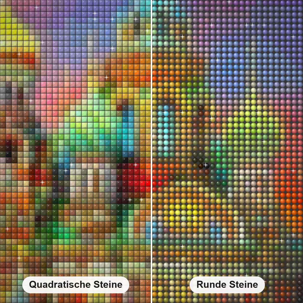 St. Petersburg Kathedrale Moskau Diamond Painting Nahaufnahme mit quadratischen und runden Steinen