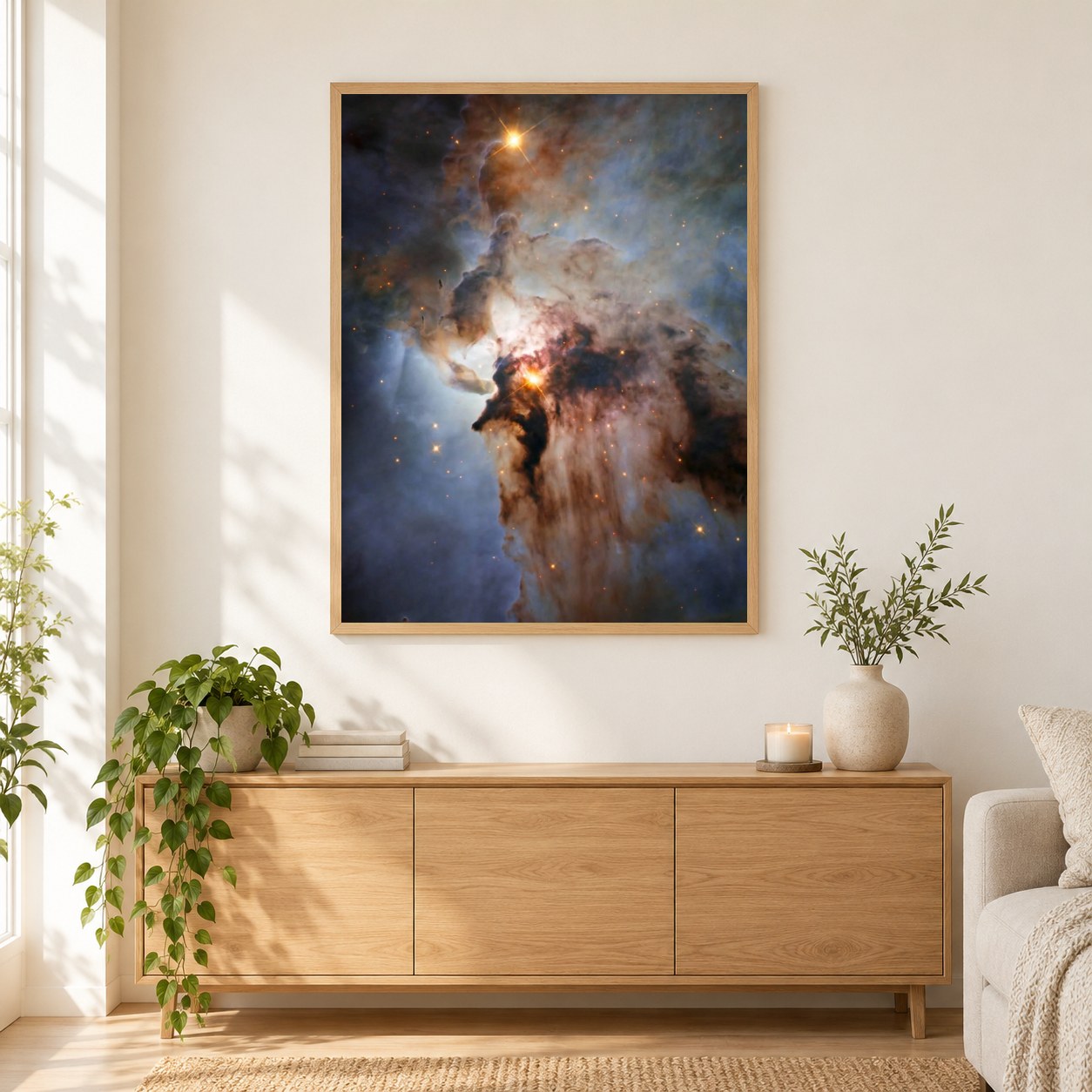 Stürmische See im Schützen als gerahmtes Diamond Painting im Wohnzimmer