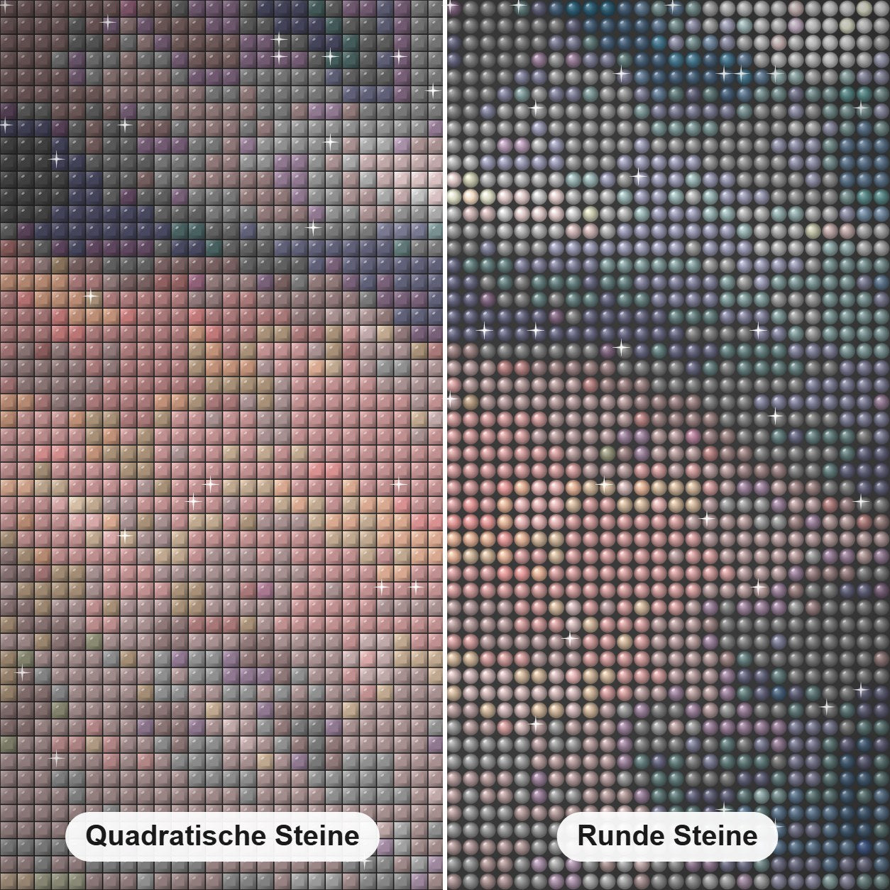 Südkalifornien von Apollo 7 aus gesehen Diamond Painting Nahaufnahme mit quadratischen und runden Steinen