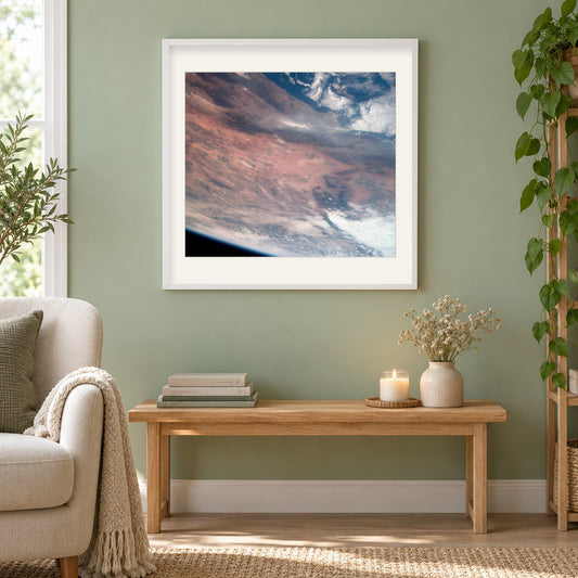 Südkalifornien von Apollo 7 aus gesehen als gerahmtes Diamond Painting im Wohnzimmer