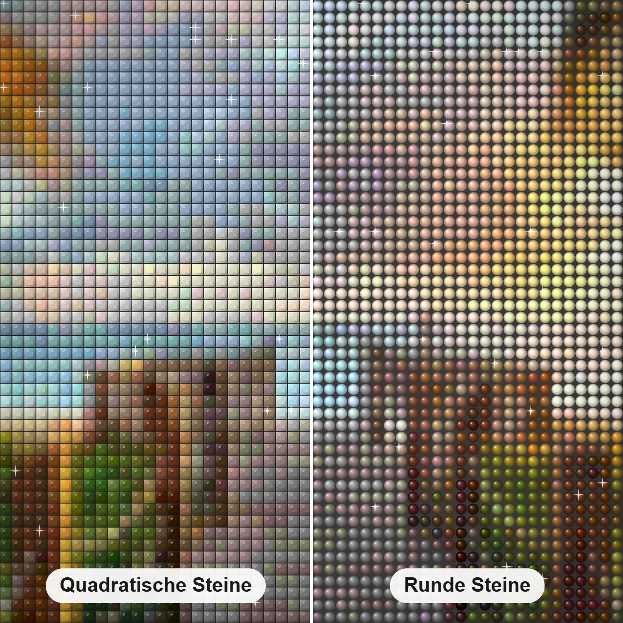 Summer Scenic Beauty Diamond Painting Nahaufnahme mit quadratischen und runden Steinen