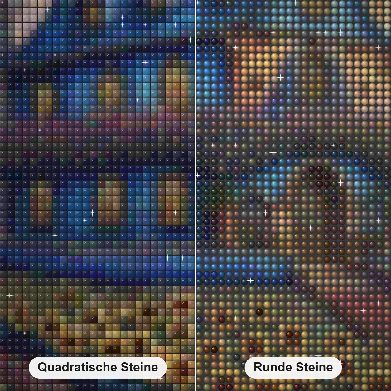 Sonnenblumengarten ziert das schöne Haus Diamond Painting Nahaufnahme mit quadratischen und runden Steinen