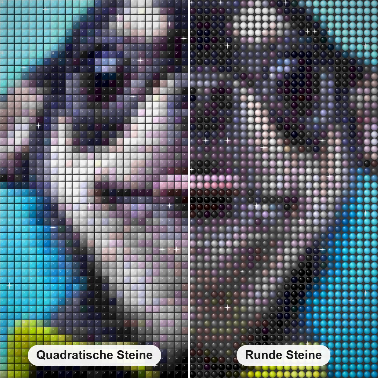 Süßeste Chihuahua mit einer Fliege Diamond Painting Nahaufnahme mit quadratischen und runden Steinen