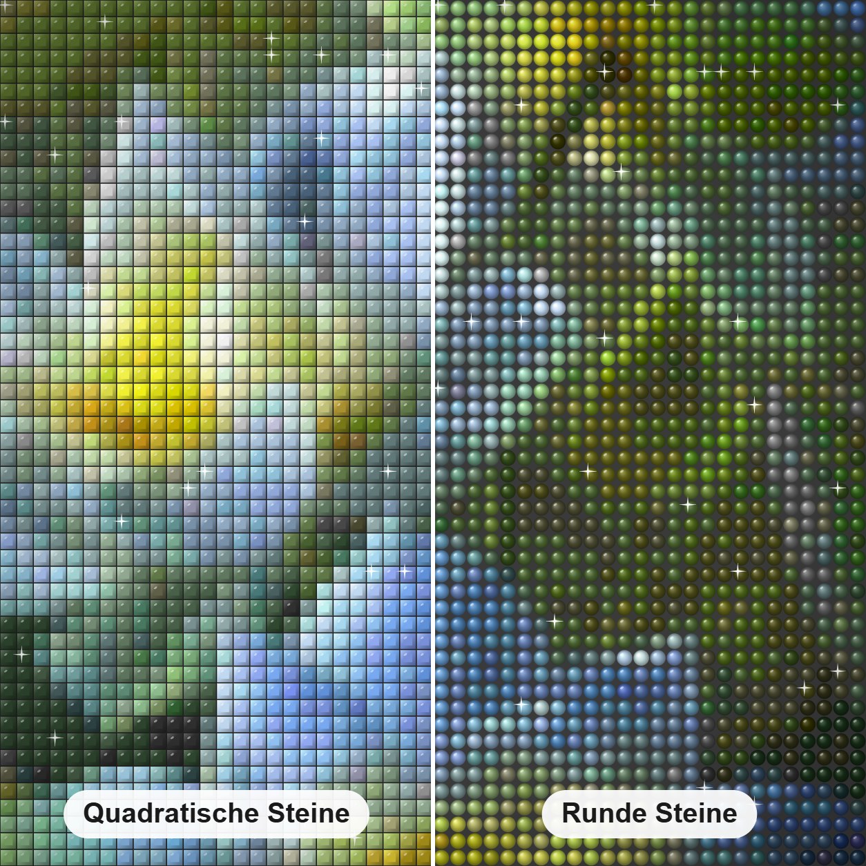White Lotus Flowers Mal-Kit Diamond Painting Nahaufnahme mit quadratischen und runden Steinen