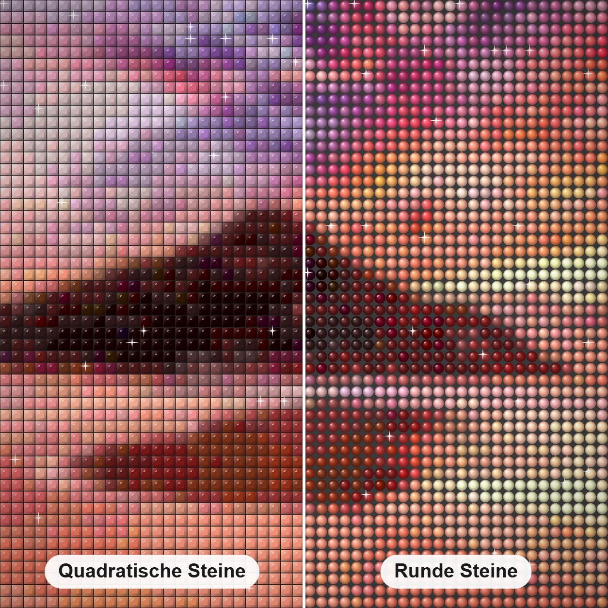 Wunderschöner Sky & Beach Side Hill Diamond Painting Nahaufnahme mit quadratischen und runden Steinen