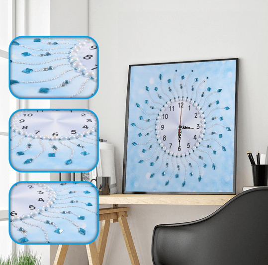 Blaue spezielle Diamant uhren malerei - Diamond Painting