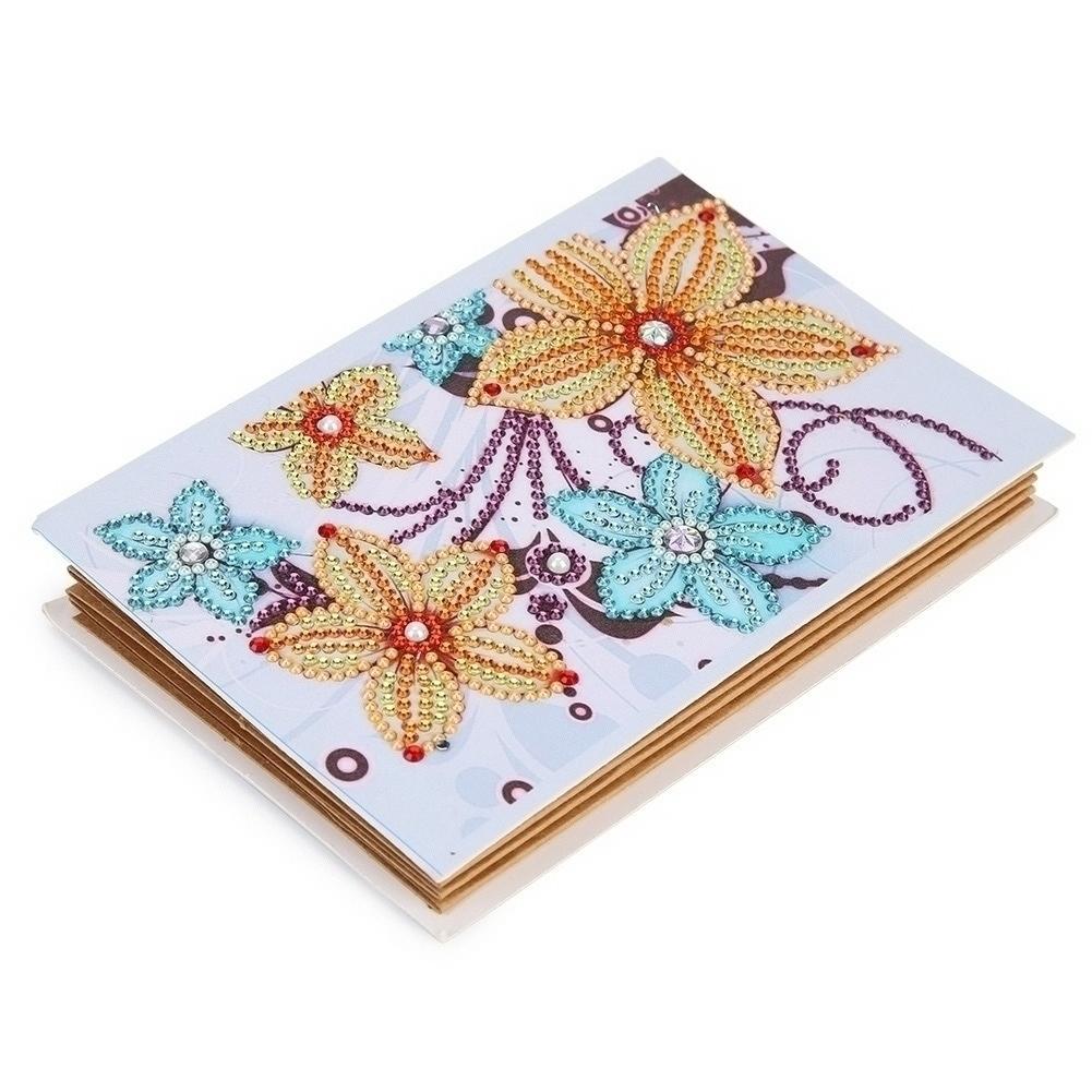 gelb u. Blaue Blumenmalerei Album Cover - Diamond Painting