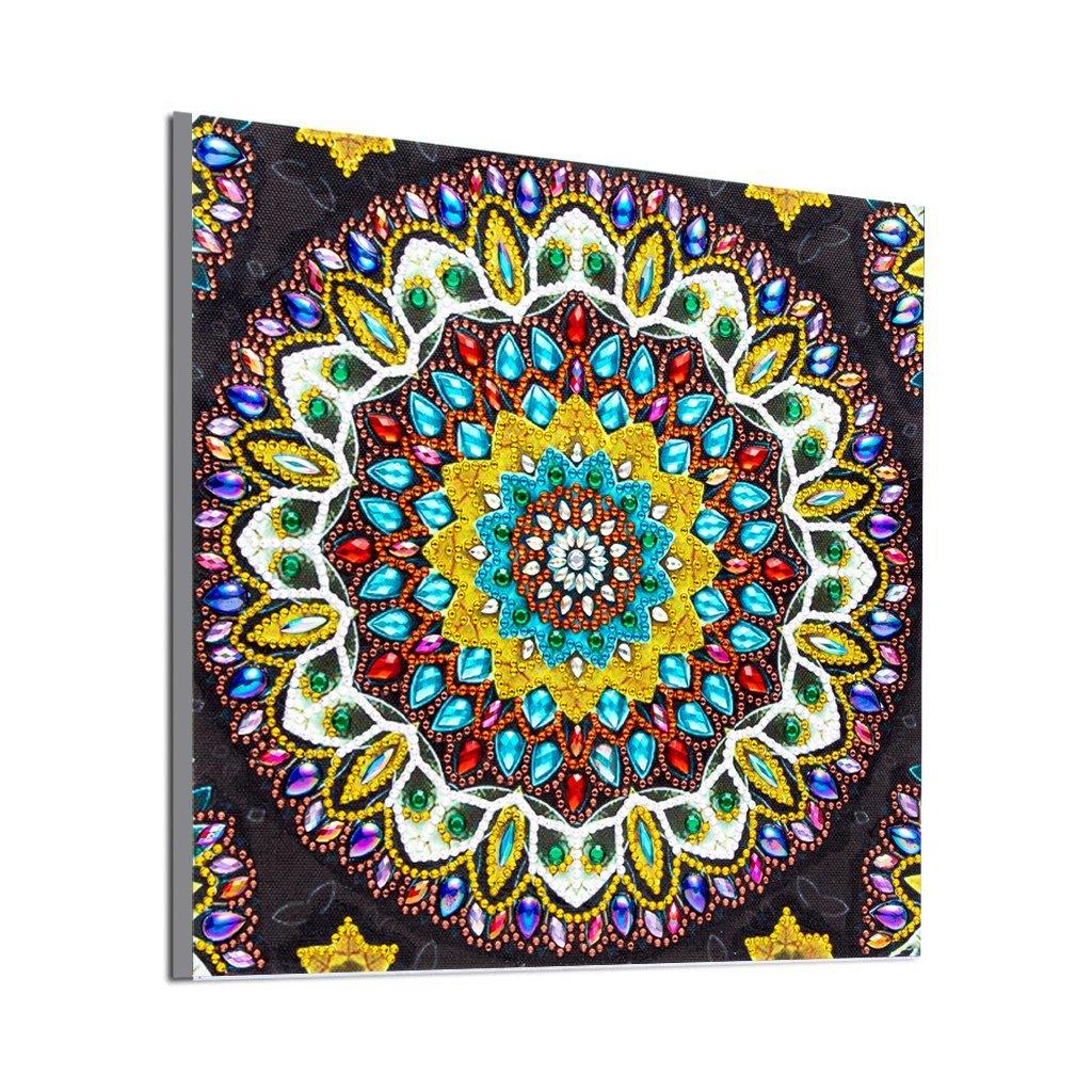 Bunte fantastische Mandala-Kunst - Teilbohrer - Diamond Painting