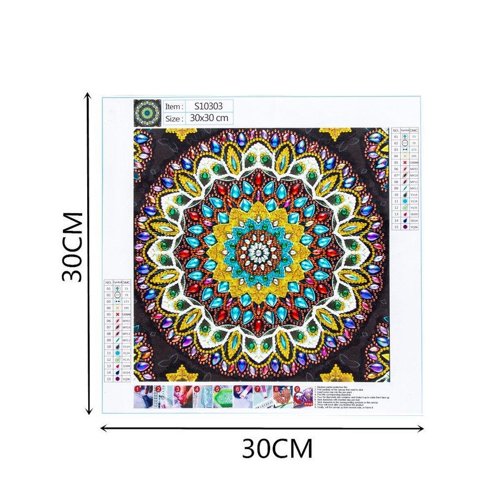 Bunte fantastische Mandala-Kunst - Teilbohrer - Diamond Painting