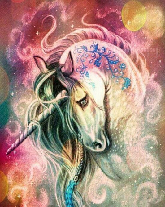 Künstlerisches Einhorn Diamond Painting - Diamond Painting
